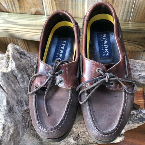 Sperry Top-Siders Brown Leather Lace Up Boat Shoes main image 8